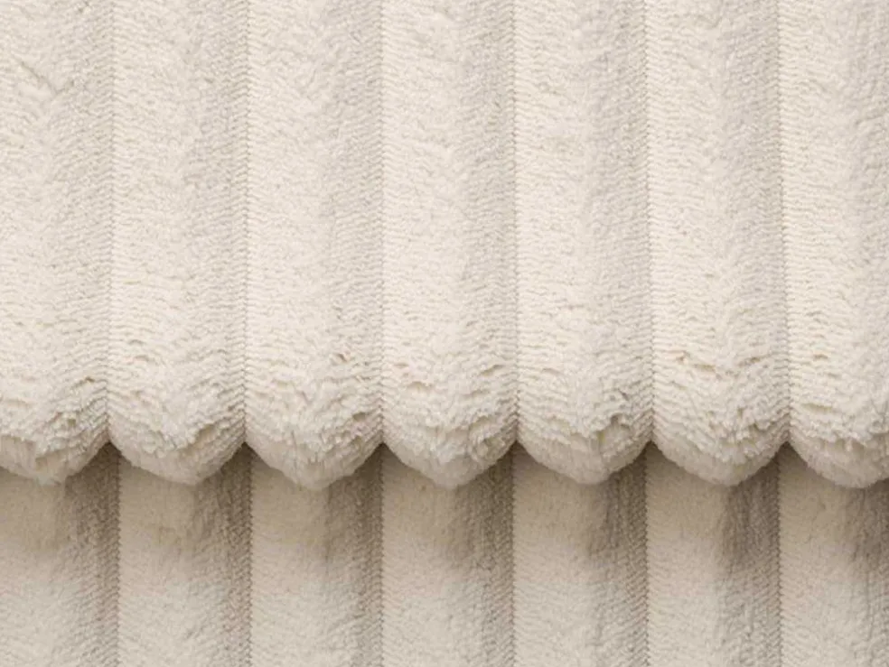 Omkeerbare Hoekslaapbank Van Beige Ribfluweel Met Brede Ribbels Asturio