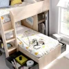 Omkeerbare Hoekstapelbed Ricardo - 2 X 90X190Cm - Opbergruimte - Grijs En Antraciet