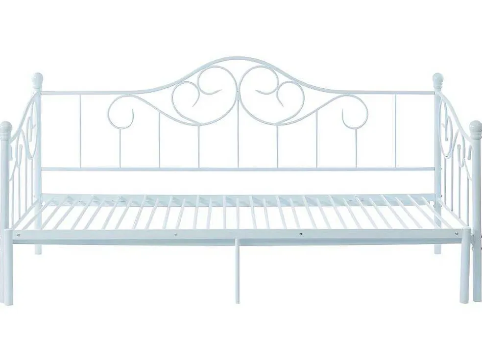 Onderuitschuifbed Sebille - Metaal - 90 X 200 Cm - Wit