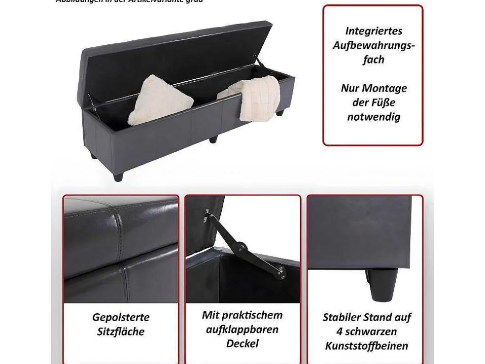Opbergkist Arezzo Xxl, Wit