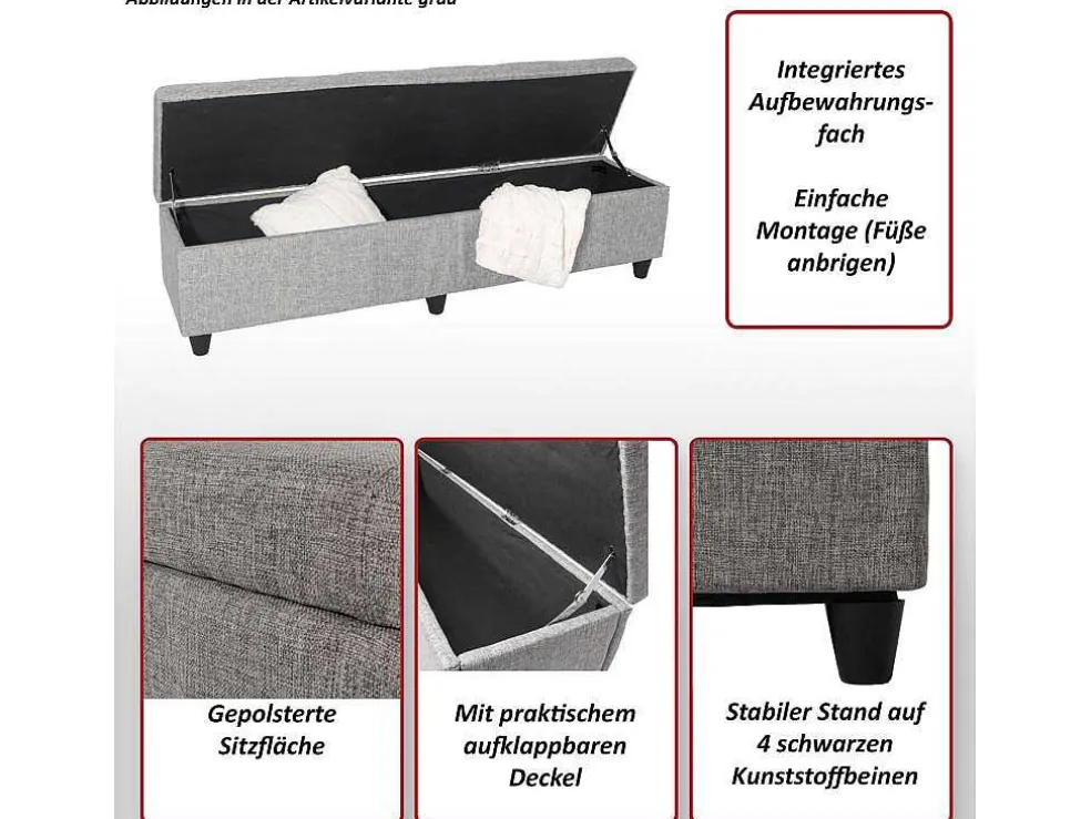 Opbergkist Kriens Xxl, Donkergrijs