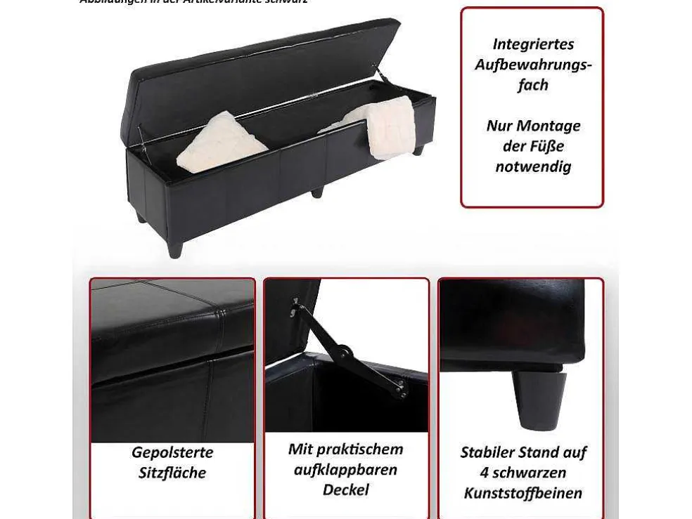 Opbergkist Kriens Xxl, Zwart