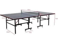 Opklapbare Pingpongtafel Op Wieltjes Voor Buiten Met Accessoires - L274 X D152,5 X H76 Cm - Jordie