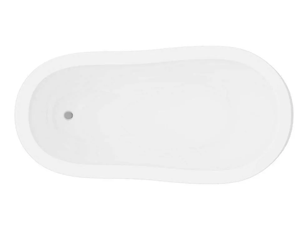 Ovaal Eilandbad - Retro Stijl - 171 L - 145 X 74 X 77 Cm - Witte Leeuwenpoten - Nisos