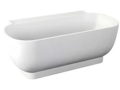 Ovaal Halfvrijstaand Bad - 240 L - 150 X 76 X 58 Cm - Wit - Acryl - Vogler