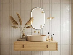 Ovale Badkamerspiegel Met Verlichting Dampwerend Met Zwarte Lijst 60 X 90 Cm Alarico