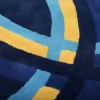 Ovale Wollen Tapijt Komiza - Handgetuft - 150 X 230 Cm - Marineblauw