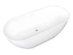 Ovalen Vrijstaand Bad - 240 L - 170 X 75 X 60 Cm - Wit - Acryl - Mobula