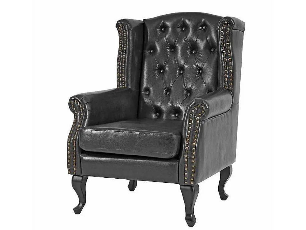 Oxford Fauteuil, Zwart Zonder Voetenbank