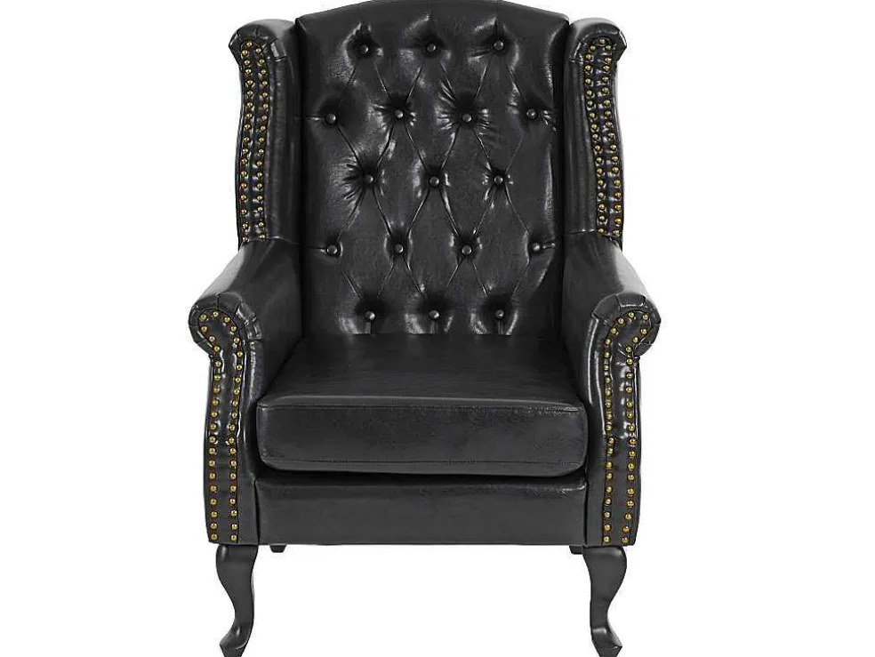Oxford Fauteuil, Zwart Zonder Voetenbank