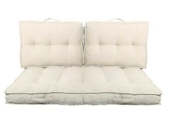 Palletkussen Van Ribfluweel - L120 X D80 Cm - Beige - Baila