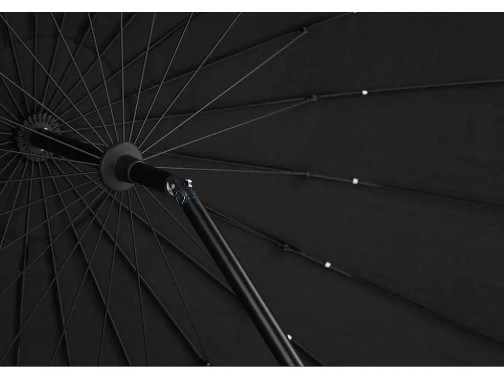Palmetto Parasol Met Kantelfunctie Zwart.