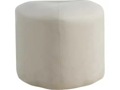 Peg Poef, Hocker O46Cm Velours Wit.