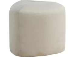Peg Poef, Hocker O46Cm Velours Wit.