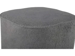 Piff Poef, Hocker O44Cm Teddystof Grijs.