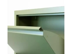 Pisa Schoenenkast Groen Metaal Met 8 Vakken.