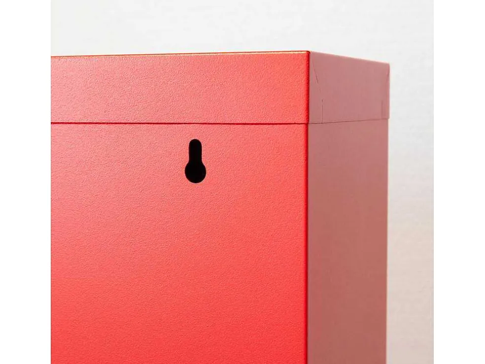 Pisa Schoenenkast Rood Metaal Met 9 Vakken.