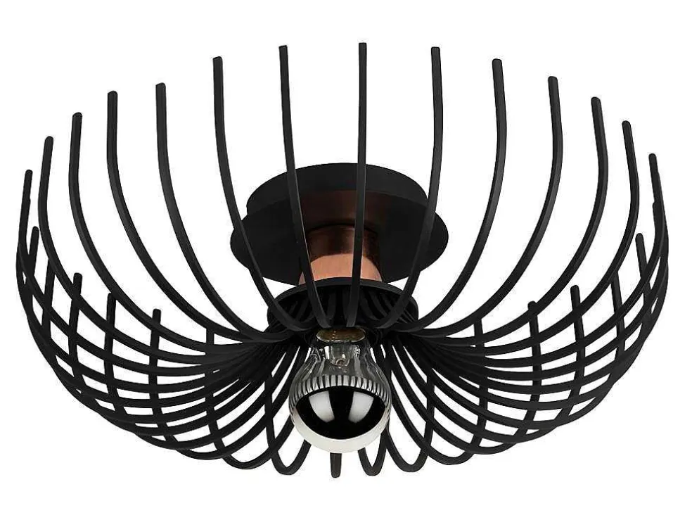 Plafondlamp Aspendos - D.36 X H. 12 Cm - Zwart