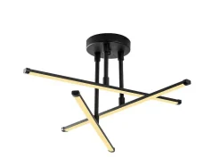 Plafondlamp Met Ledverlichting Van Metaal - L51 X H26 Cm - Zwart - Heras