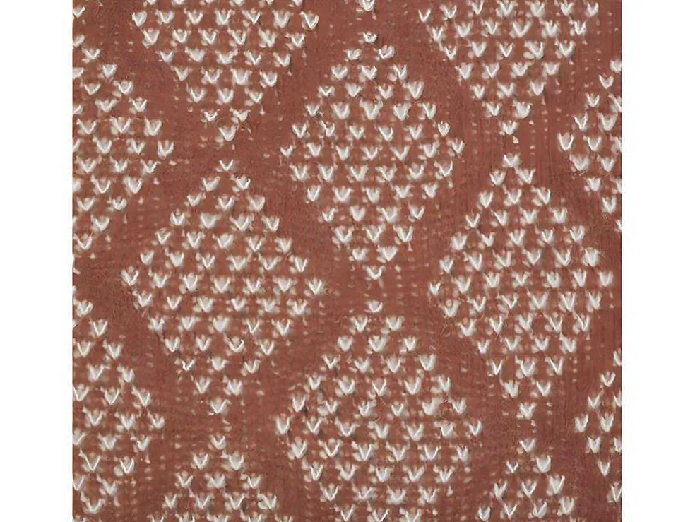 Plaid Oyace - Acryl En Wol - 130 X 170 Cm - Ivoor En Rood