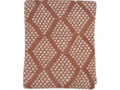 Plaid Oyace - Acryl En Wol - 130 X 170 Cm - Ivoor En Rood