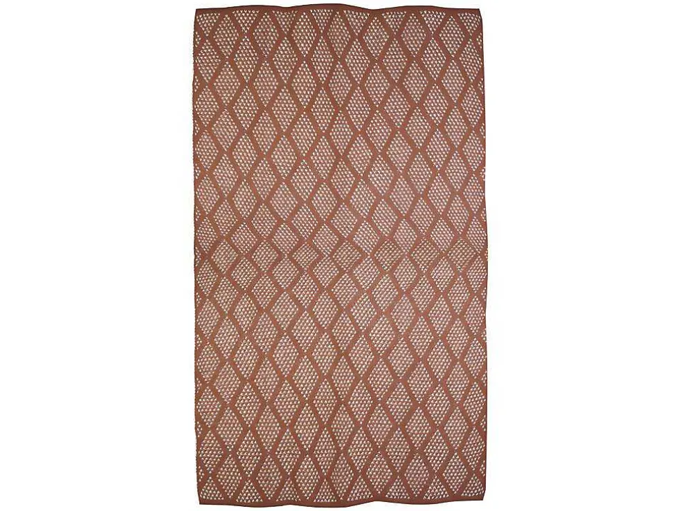 Plaid Oyace - Acryl En Wol - 130 X 170 Cm - Ivoor En Rood