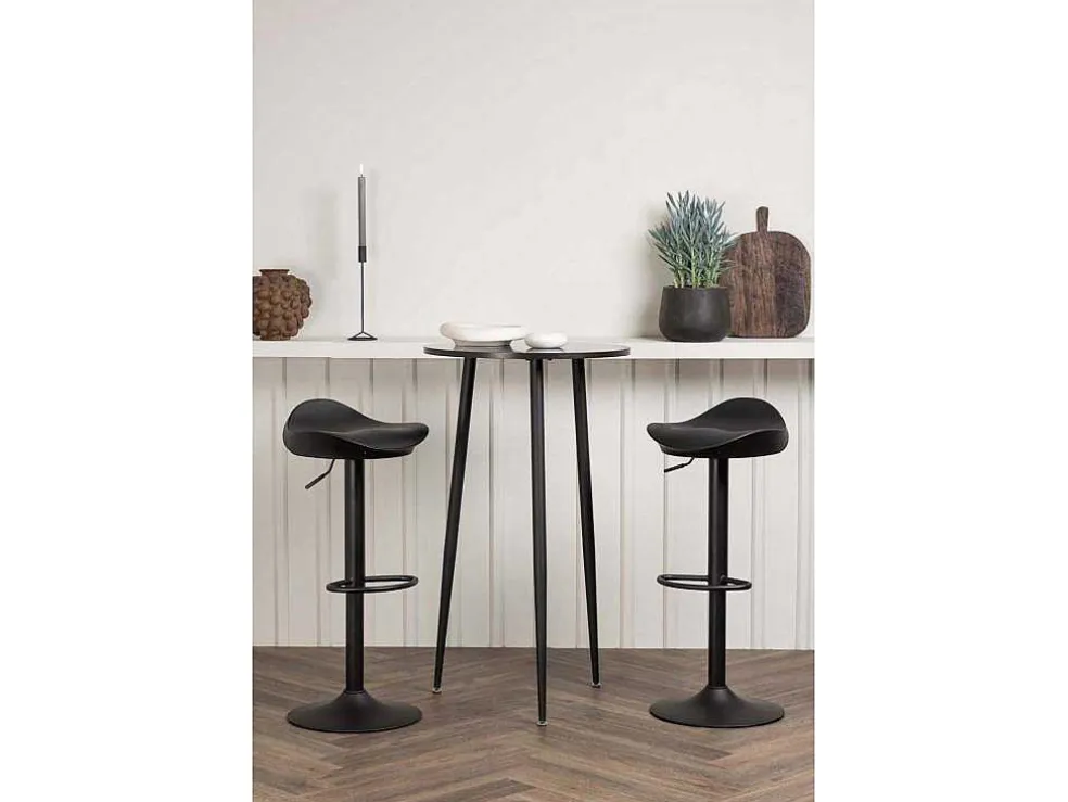 Plaza Barmeubelset Bartafel Zwart En 2 Adesto Barstoelen Zwart.