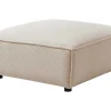 Poef Van Beige Ribfluweel Borore - Van Pascal Morabito
