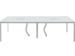 Professioneel Bureau Voor 4 Personen - Wit - L140 Cm - Downtown