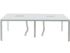 Professioneel Bureau Voor 4 Personen - Wit - L120 Cm - Downtown
