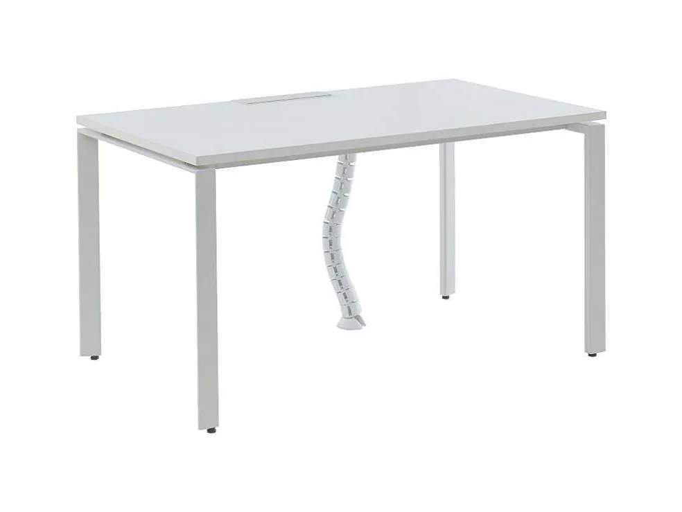 Professioneel Bureau Voor 1 Persoon - Wit - L140 Cm - Downtown