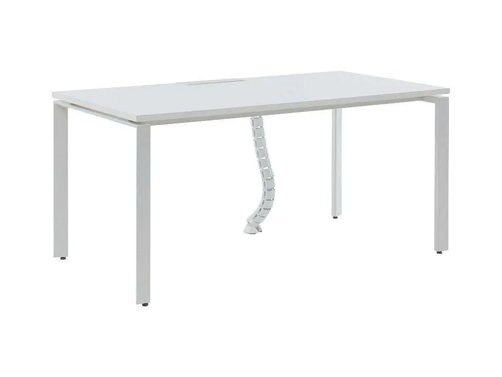 Professioneel Bureau Voor 1 Persoon - Wit - L160 Cm - Downtown
