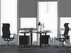 Professionele Bureaustoel - Stof - Zwart - Ladefense