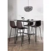 Rax Barmeubelset Bartafel Zwart En 4 Alexi Barstoelen Bruin.