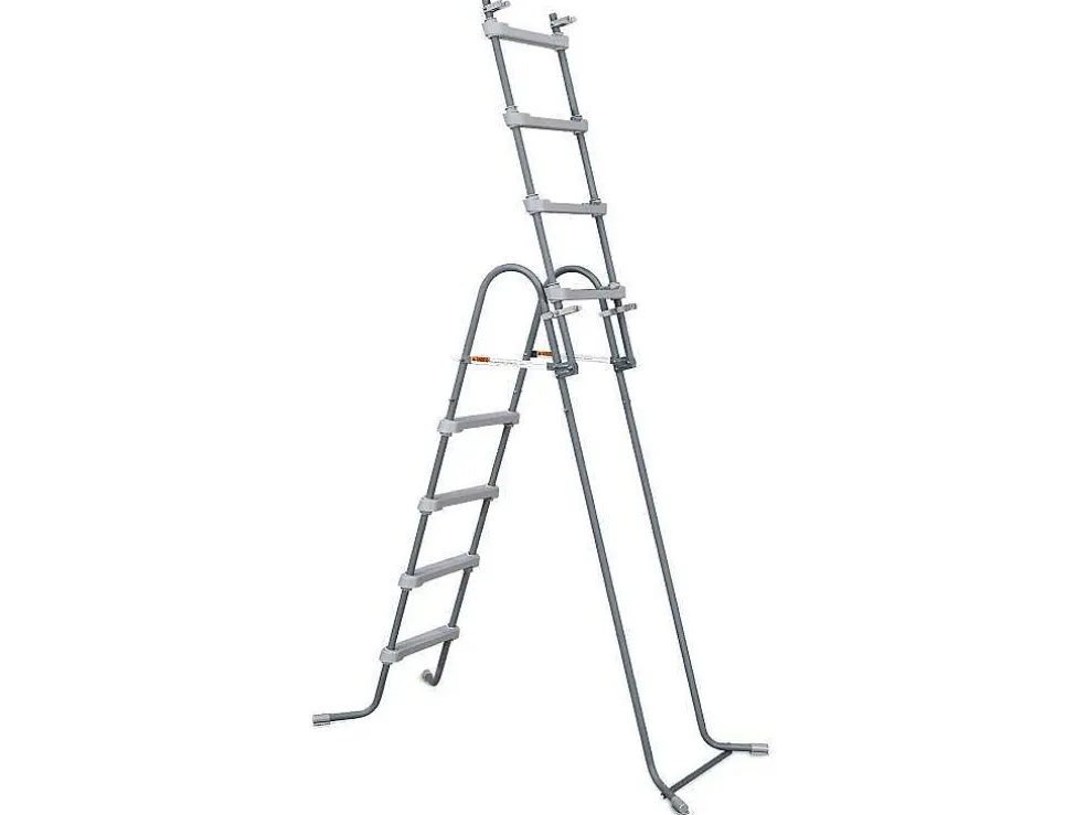 Rechthoekig Grijs Buizenzwembad Met Filterpomp Met Patroon - L549 X D274 X H132 Cm - Zamora