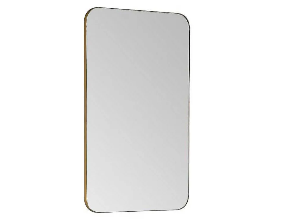 Rechthoekige Badkamerspiegel Met Gouden Contour - 50 X 80 Cm - Demetria