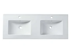 Rechthoekige Keramische Wastafel - Wit - 122 X 46,5 Cm - Motiac
