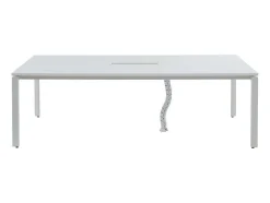 Rechthoekige Vergadertafel - 6 Personen - Wit - L240 Cm - Downtown