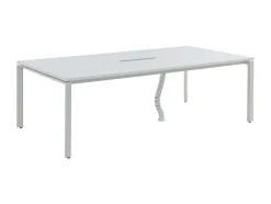 Rechthoekige Vergadertafel - 6 Personen - Wit - L240 Cm - Downtown