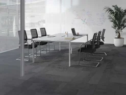 Rechthoekige Vergadertafel - 6 Personen - Wit - L240 Cm - Downtown