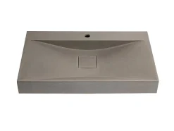 Rechthoekige Wastafel Om Te Plaatsen Van Beton - L80 X B48 Cm - Serov