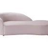 Rechtse Chaise Longue Met Bekleding In Roze Fluweel Lonigo Van Pascal Morabito
