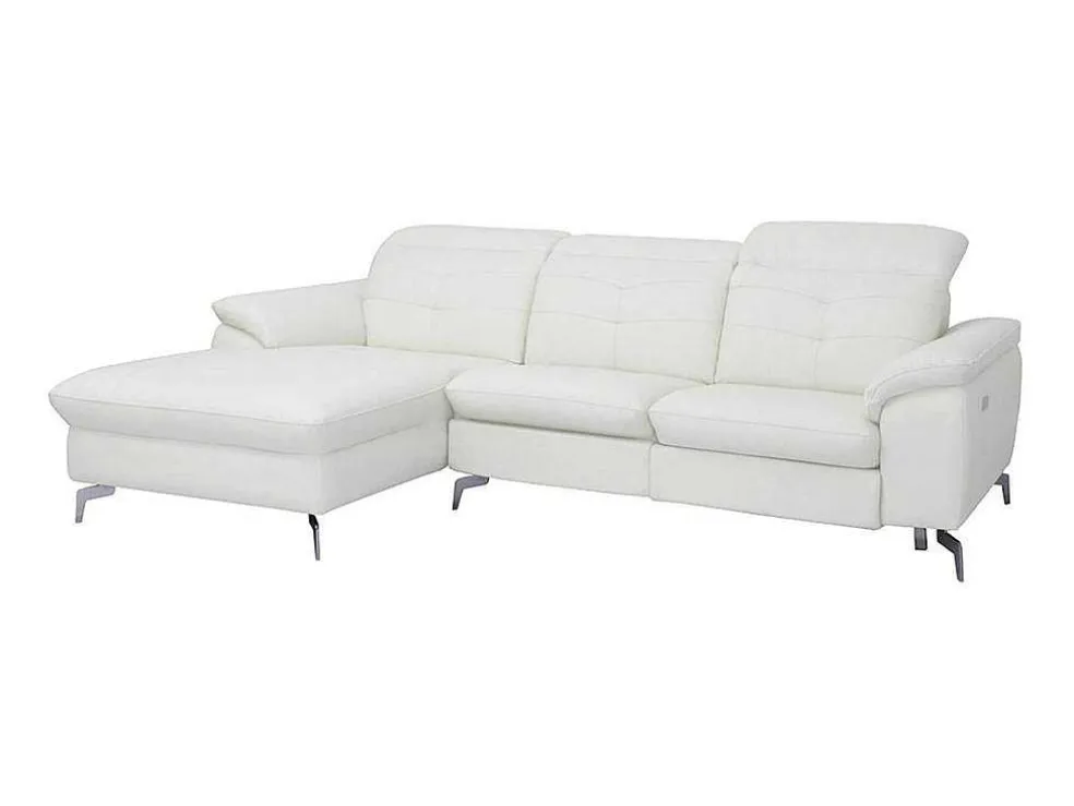 Relax Hoekbank Elektrisch Van Buffelleer Lismore - Wit - Hoek Links