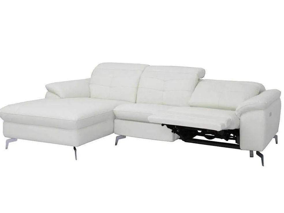 Relax Hoekbank Elektrisch Van Buffelleer Lismore - Wit - Hoek Links