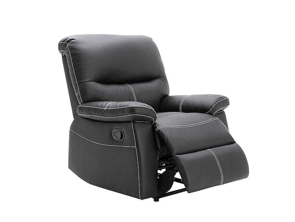 Relaxfauteuil Canby - Kunstleer - Zwart