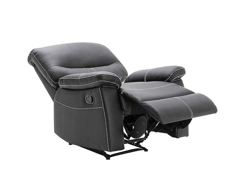 Relaxfauteuil Canby - Kunstleer - Zwart