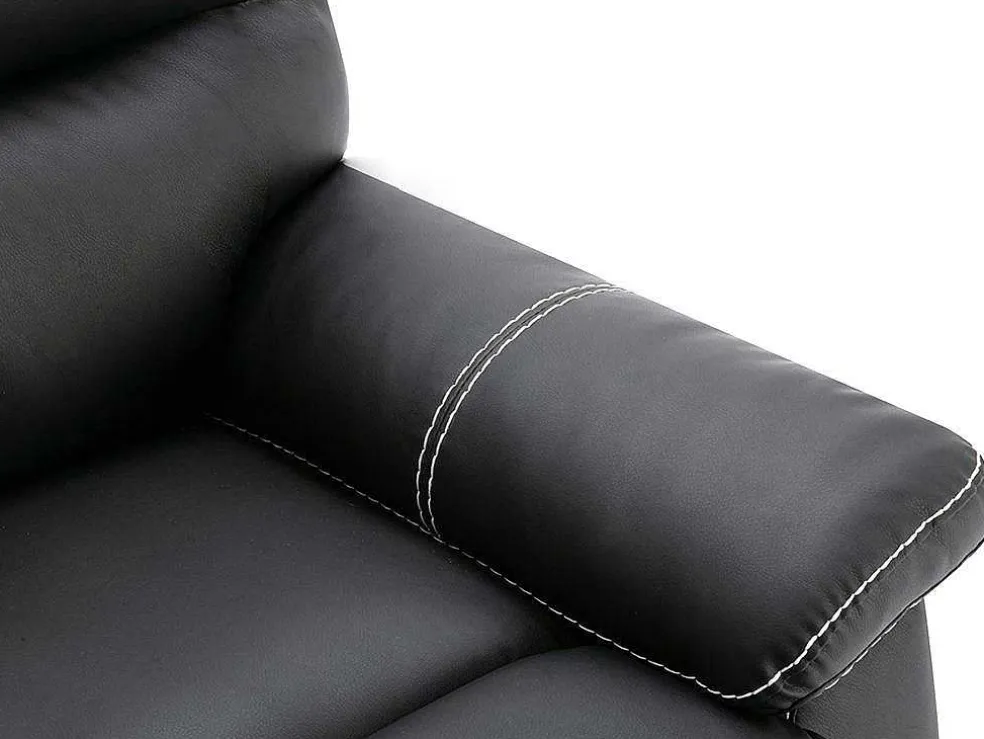 Relaxfauteuil Canby - Kunstleer - Zwart