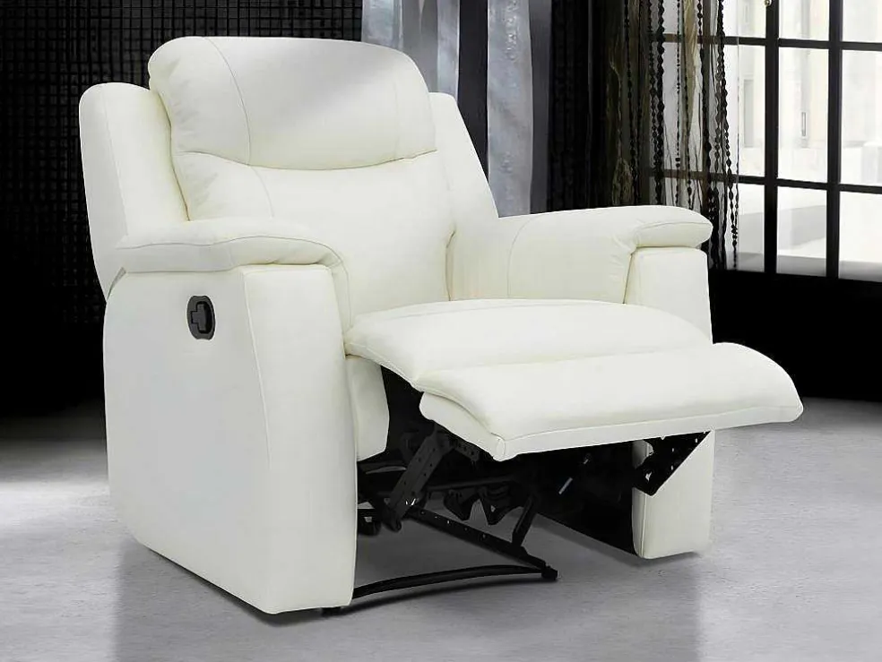 Relaxfauteuil Evasion Van Leer - Ivoorwit