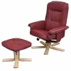 Relaxfauteuil H56 Met Kruk, Bordeaux