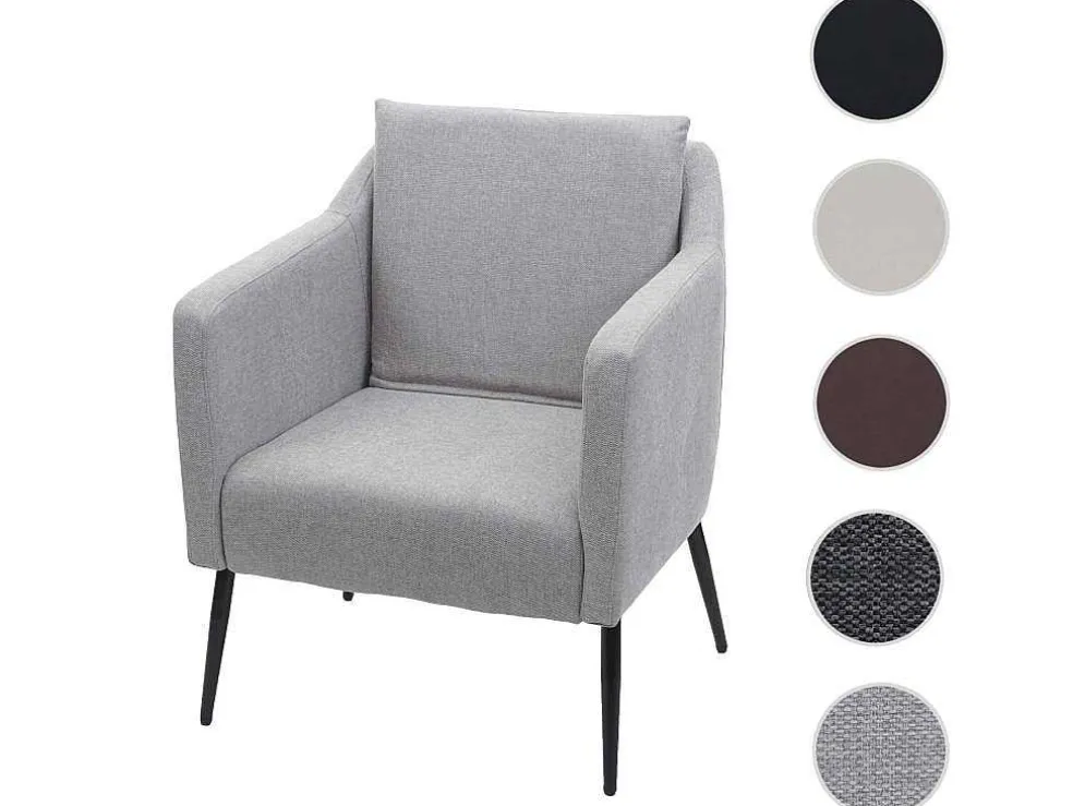 Relaxfauteuil Mcw-H93A, Stof/Textiel Lichtgrijs